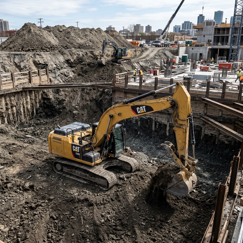 Earthwork & Excavation on excavation site