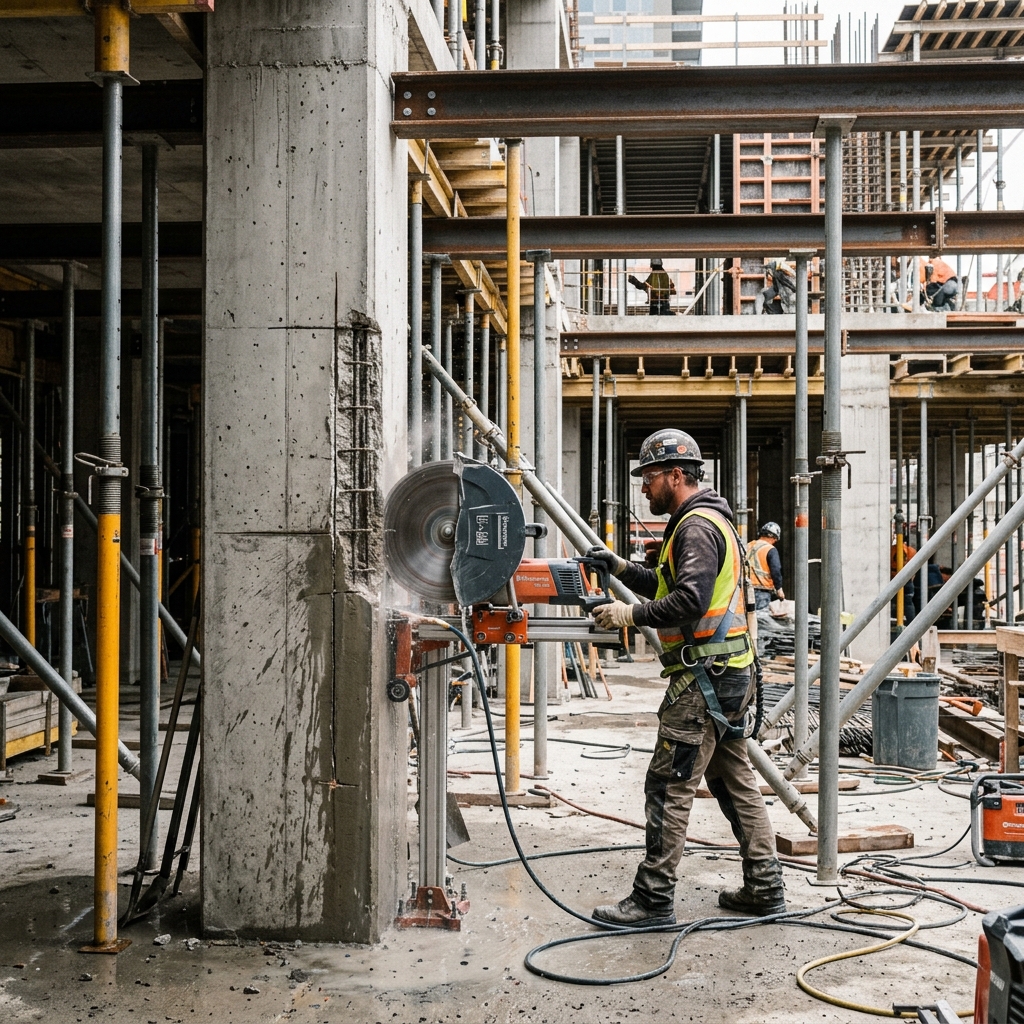Structural Demolition on excavation site